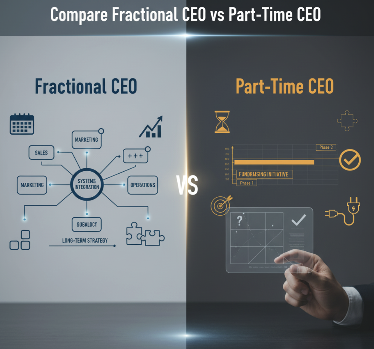 Compare Fractional CEO vs Part-Time CEO