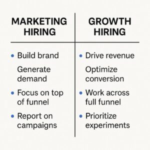 Hiring for Marketing vs Hiring for Growth: What’s the Difference