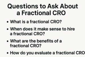 9 Questions to Ask a Fractional CRO Before Hiring